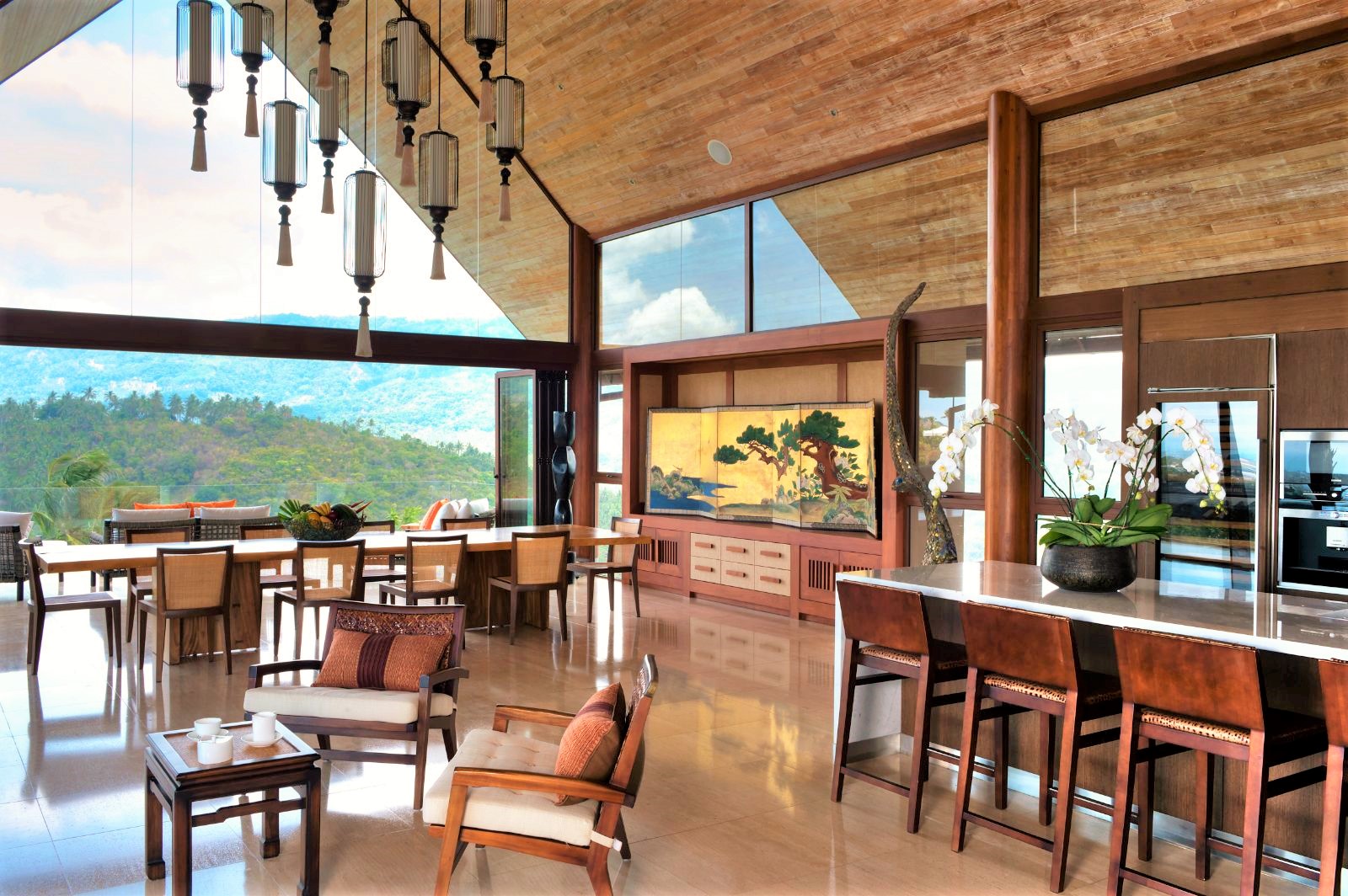 Bar area at Praana Residence on Koh Samui in Thailand