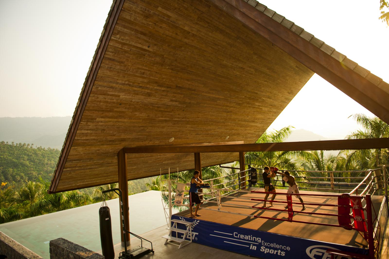 boxing ring at praana residence, thailand