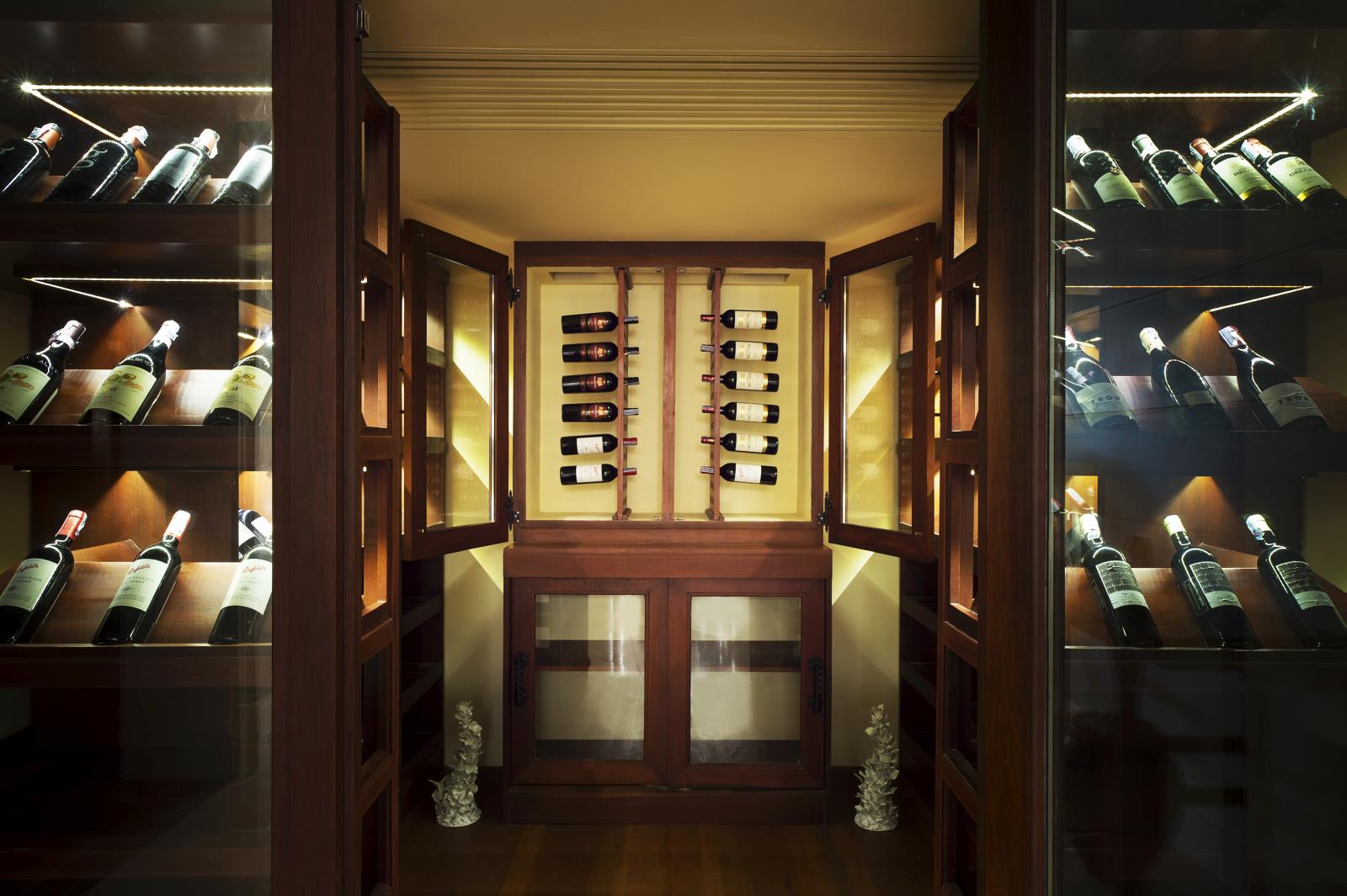 wine cellar of praana residence, thailand