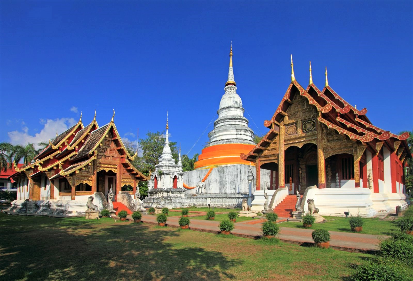 Exterior view of What Phra Sing Temple in Thailand