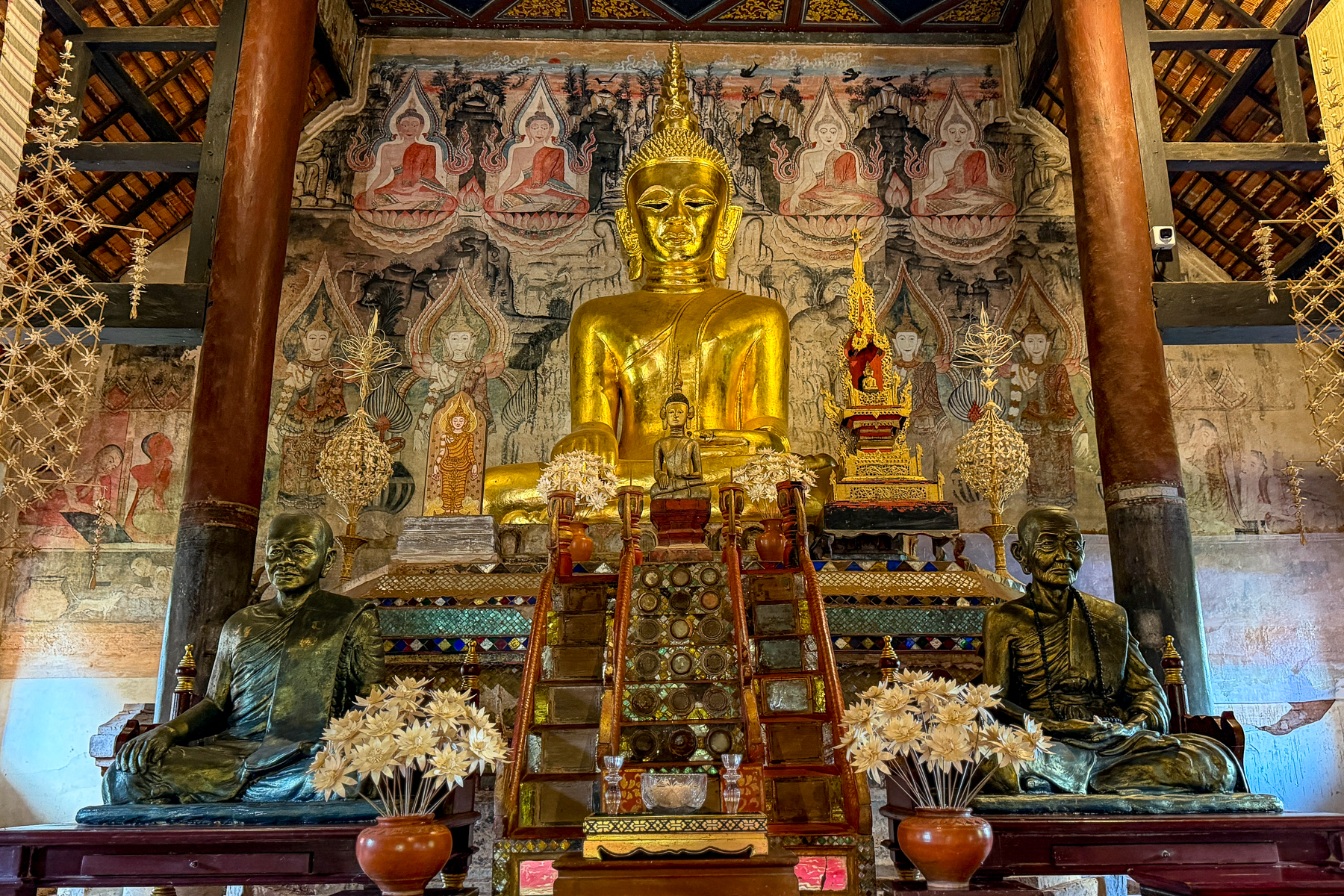 Interiors of Wat Phumin in Thailand