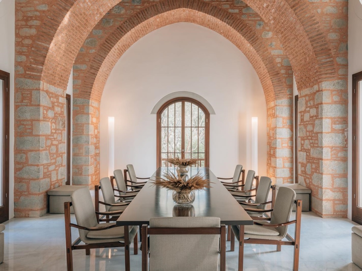 Dining in the wine cellar at luxury hotel Amanruya, Turkey