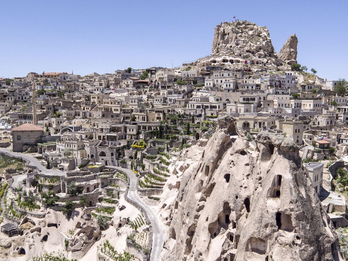 Exterior of the Argos in Cappadocia cave hotel Turkey