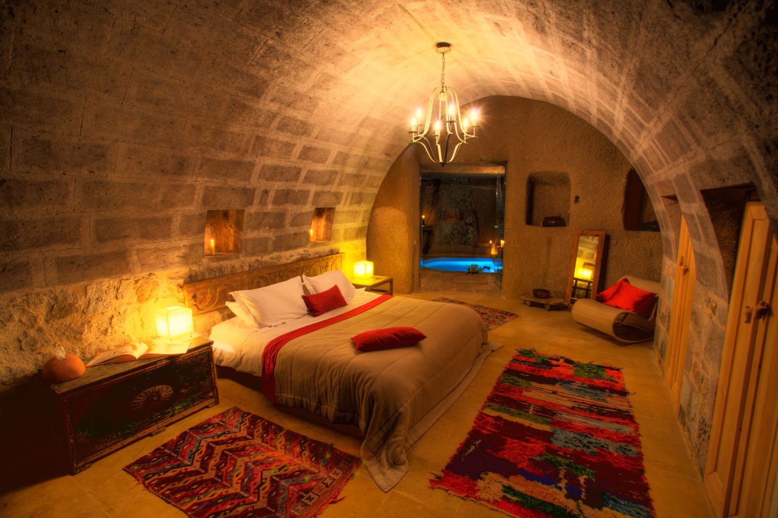 Guest suite in the Argos in Cappadocia cave hotel Turkey