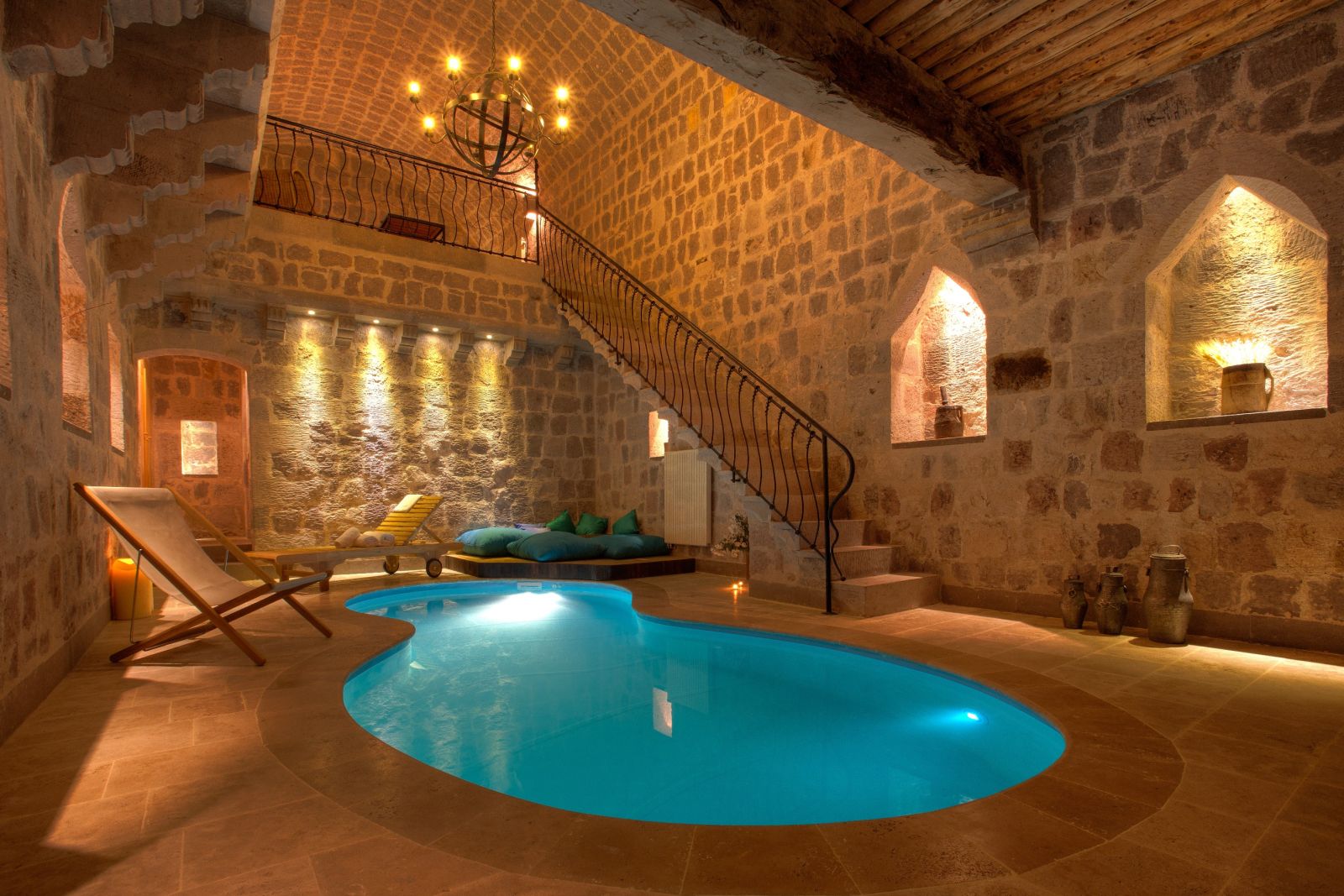Private pool in a suite at the Argos in Cappadocia hotel in Turkey