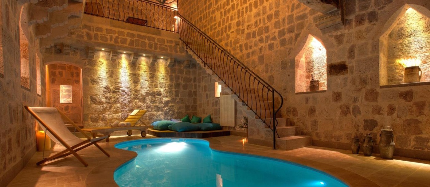 Private pool in a suite at the Argos in Cappadocia hotel in Turkey