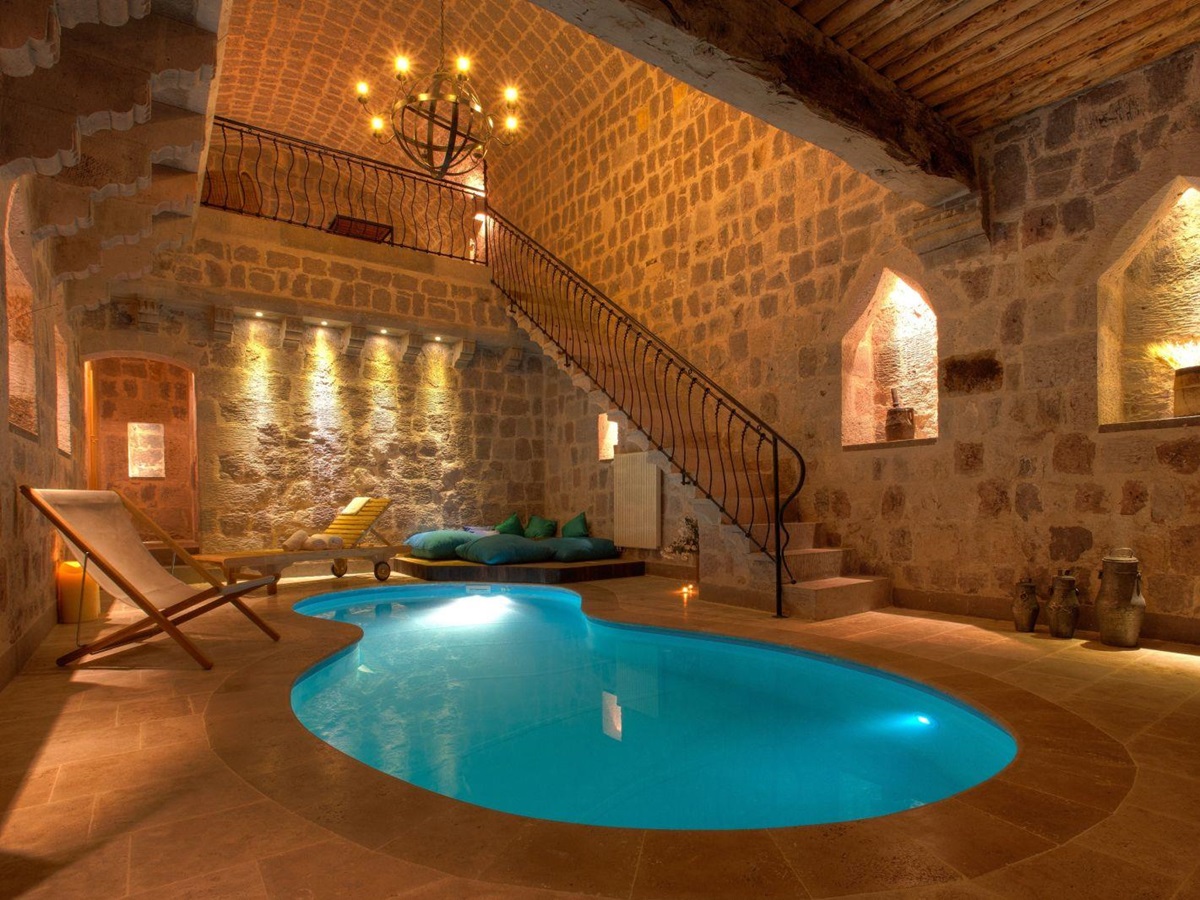 Private pool in a suite at the Argos in Cappadocia hotel in Turkey