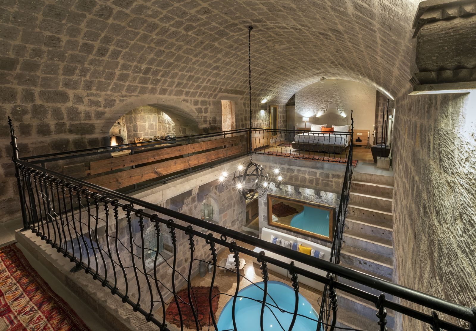 Luxurious cave suite at the Argos in Cappadocia hotel Turkey