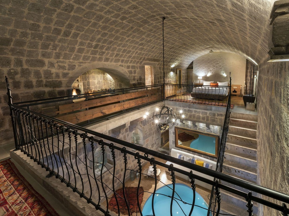 Luxurious cave suite at the Argos in Cappadocia hotel Turkey