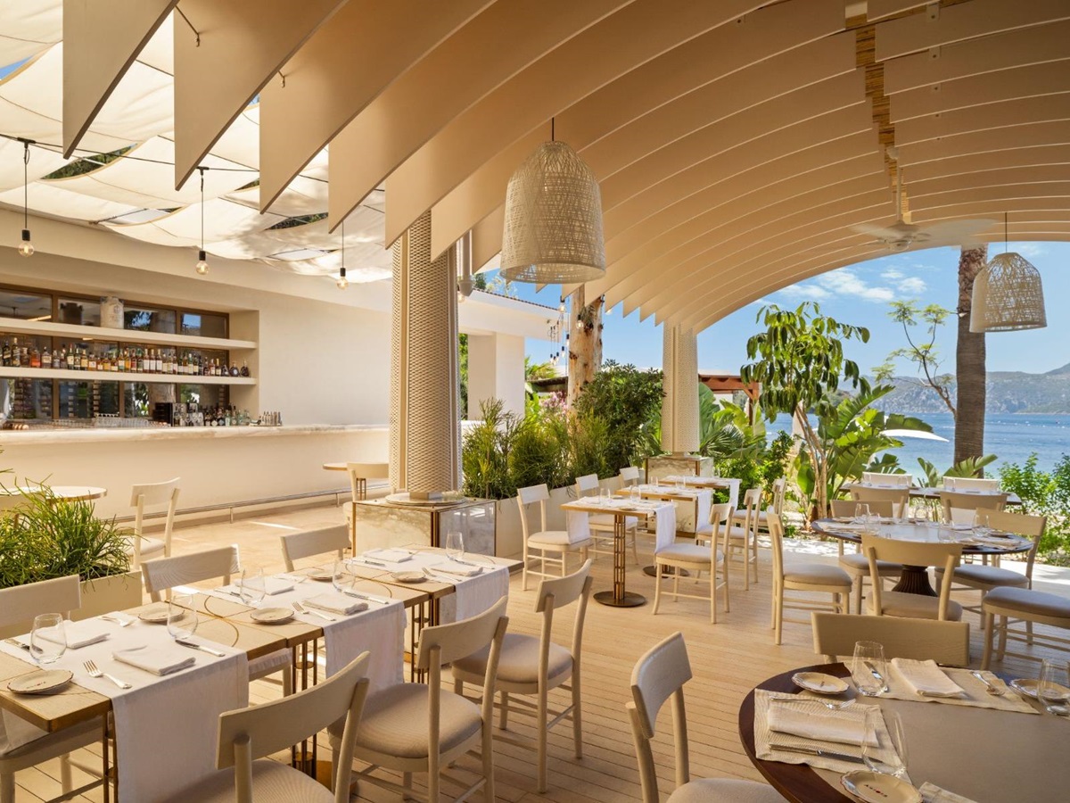 Interior of Capri restaurant at D-Maris Bay in Turkey