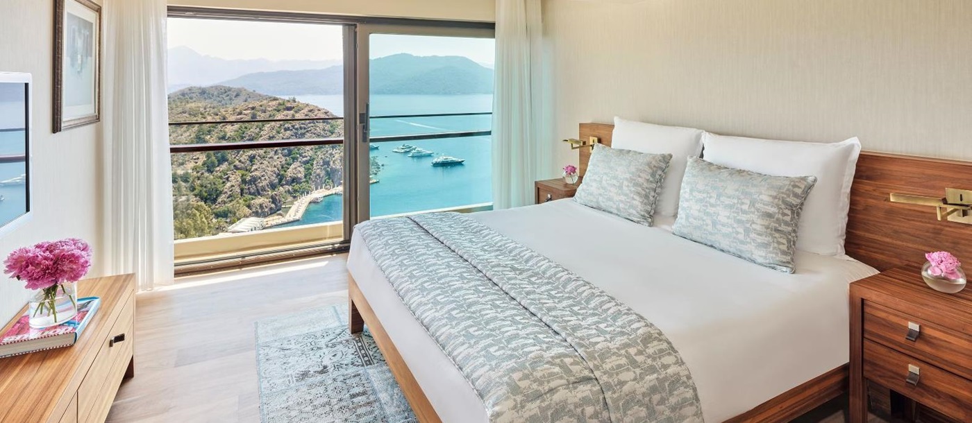 Guest suite at D Maris Bay Hotel on the Datça Peninsula of Turkey.