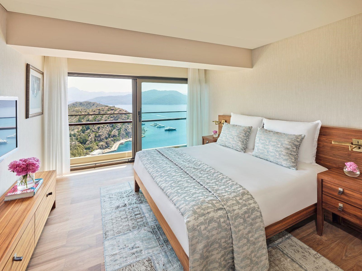 Guest suite at D Maris Bay Hotel on the Datça Peninsula of Turkey.