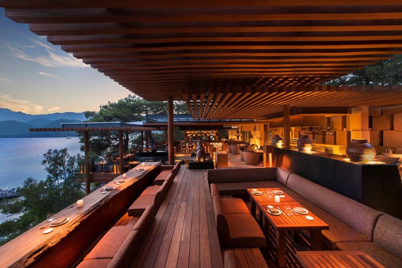 Restaurant lounge area at D-Resort Gocek in Turkey