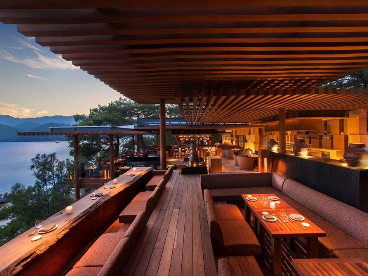 Restaurant lounge area at D-Resort Gocek in Turkey