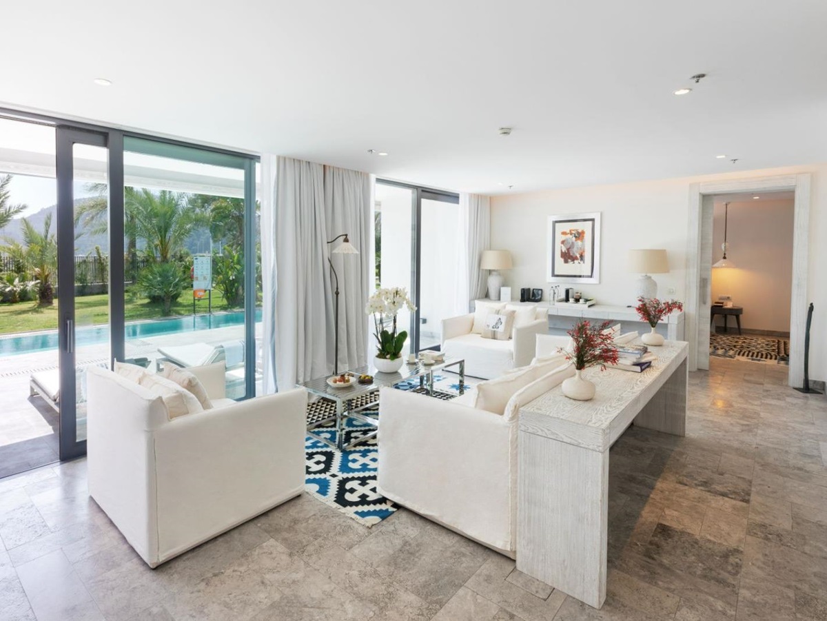 Guest suite lounge area at D Resort Gocek in Turkey