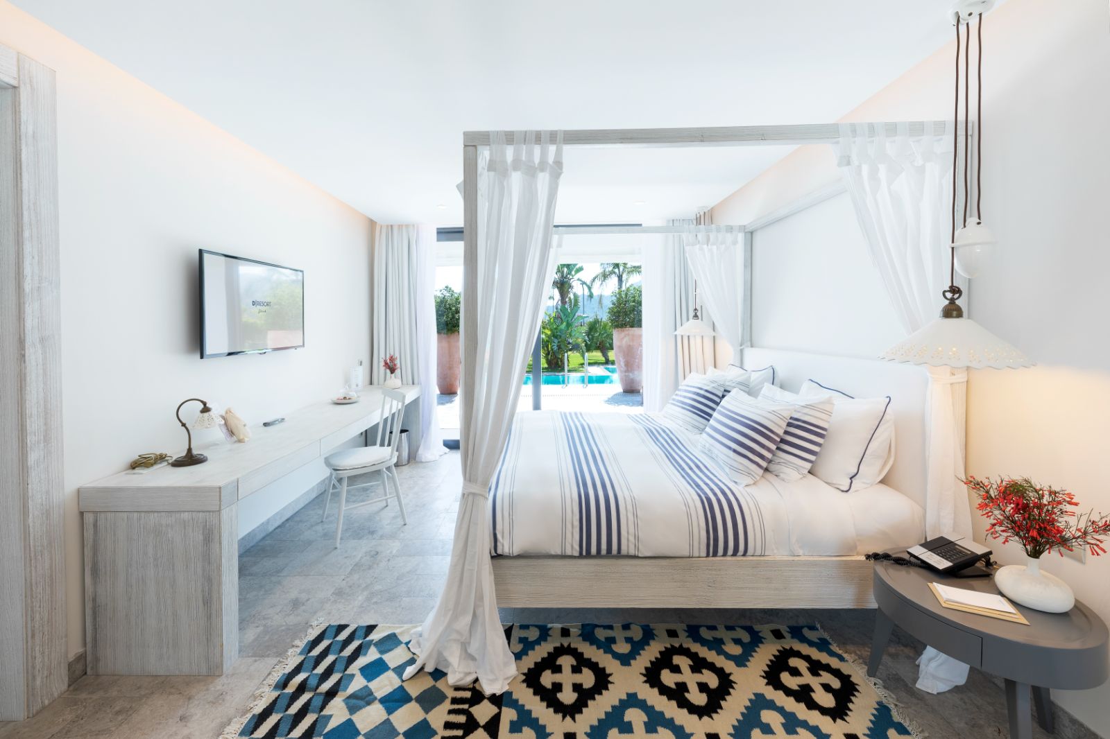 Presidential suite bedroom at D Resort Gocek in Turkey