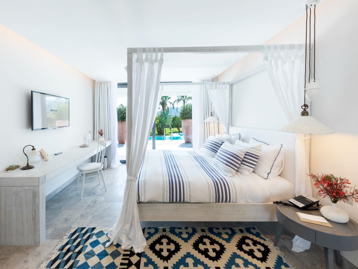 Presidential suite bedroom at D Resort Gocek in Turkey