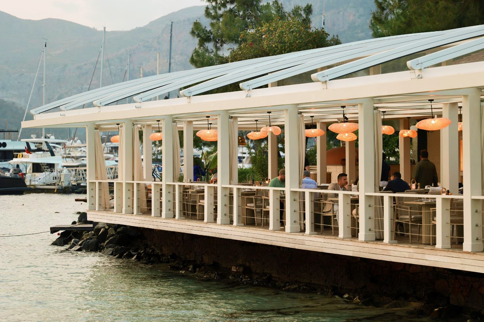 restaurant pier at D Resort Gocek in Turkey