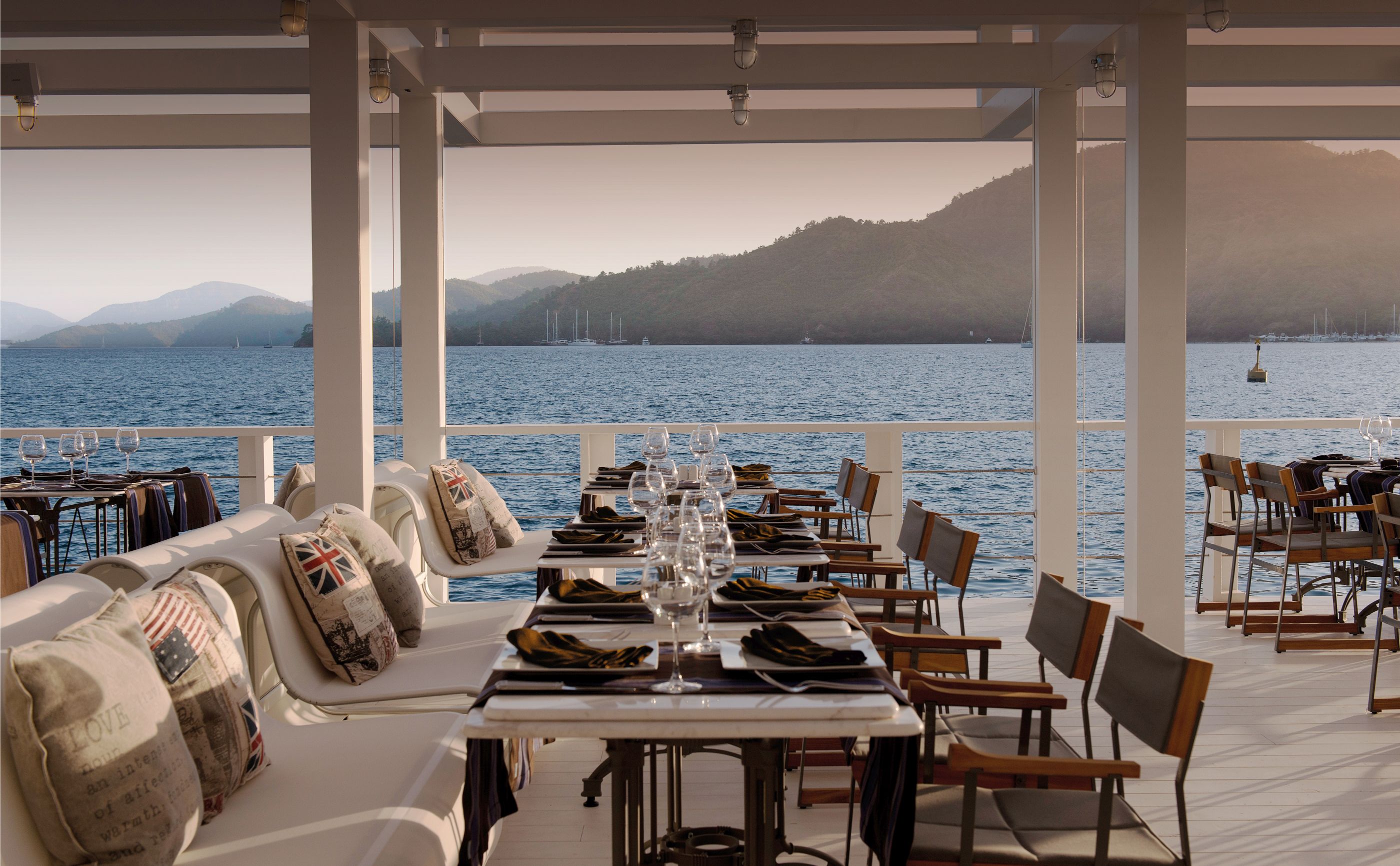 Restaurant with sea view at D-Resort Gocek, Turkey