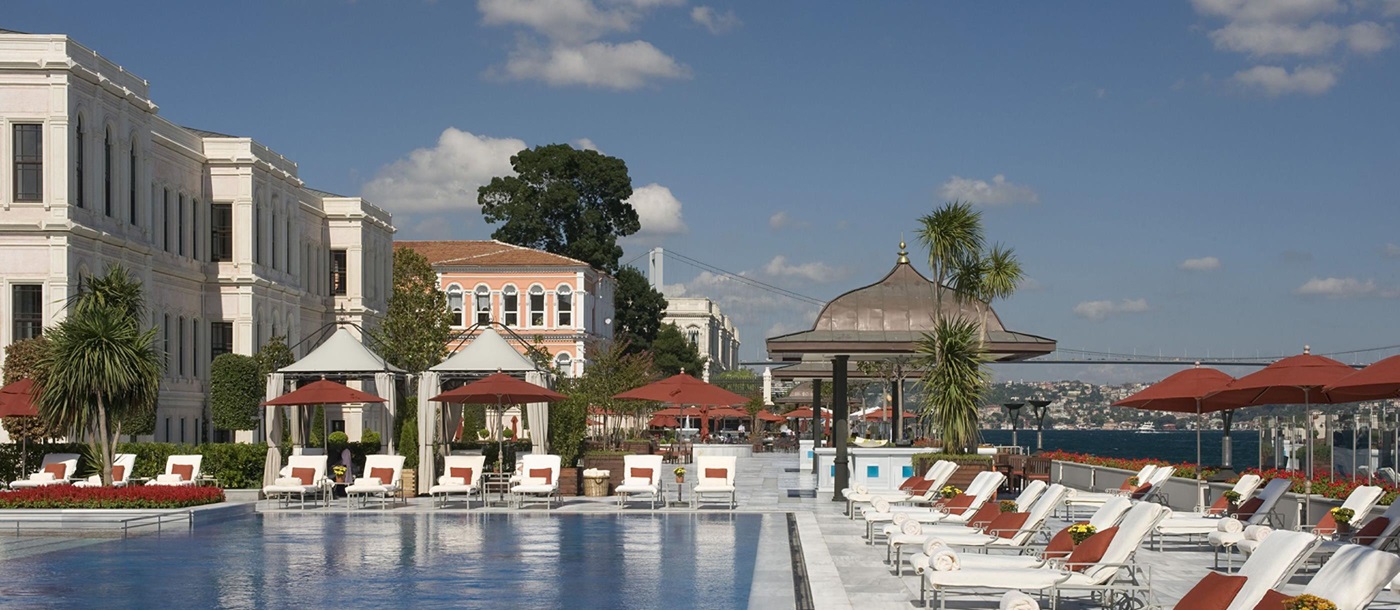 Outdoor swimming pool of Four Seasons Bosphorus, Turkey
