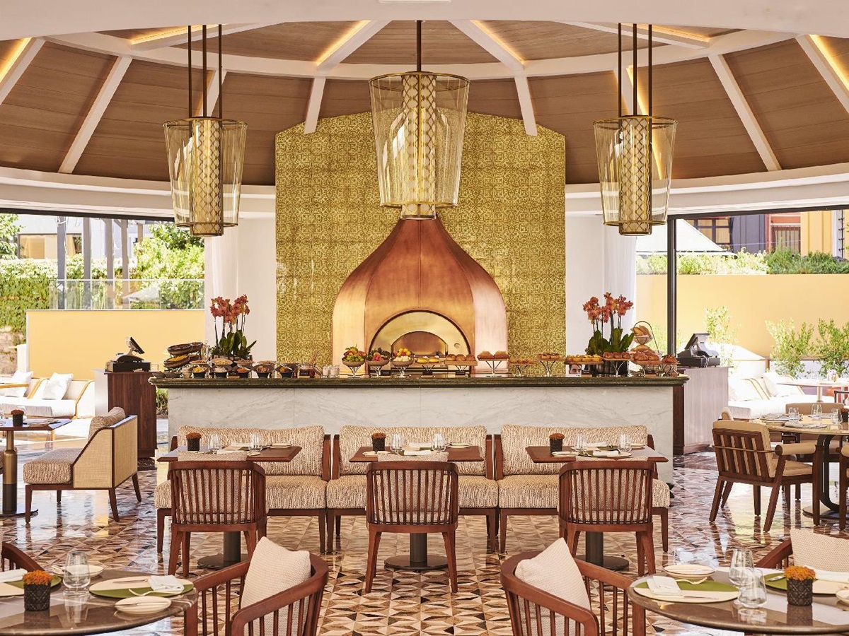 Elegant restaurant at the Four Seasons Istanbul Sultanahmet in Turkey