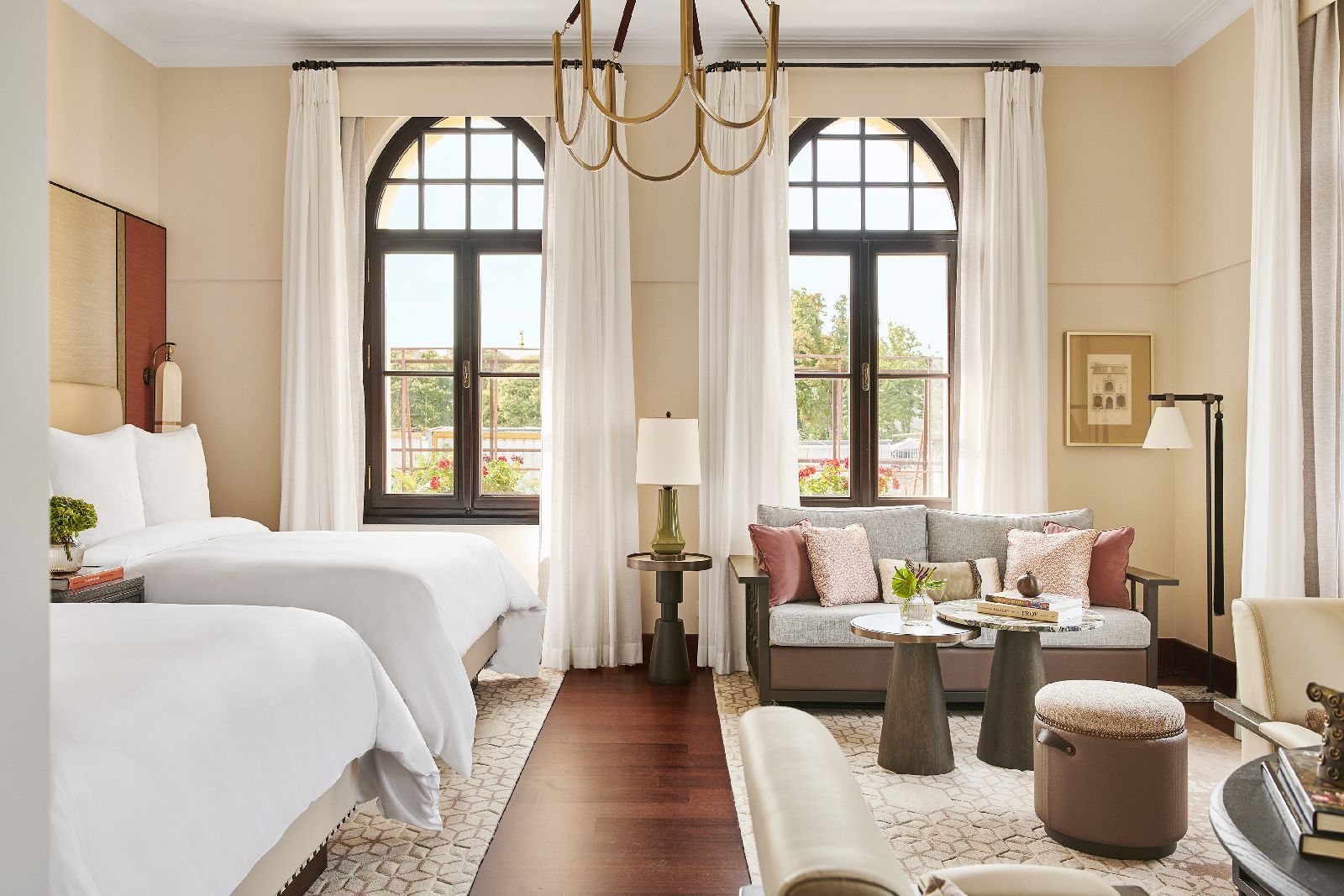 A luxurious twin room at the Four Seasons Istanbul Sultanahmet in Turkey