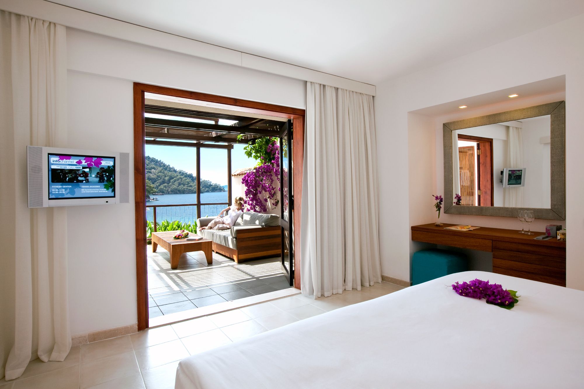 Double bedroom of Hillside Beach Club, Turkey