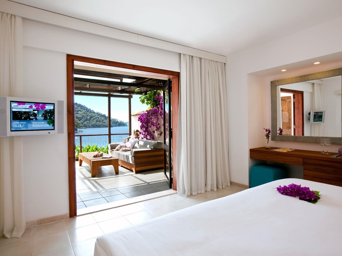 Double bedroom of Hillside Beach Club, Turkey