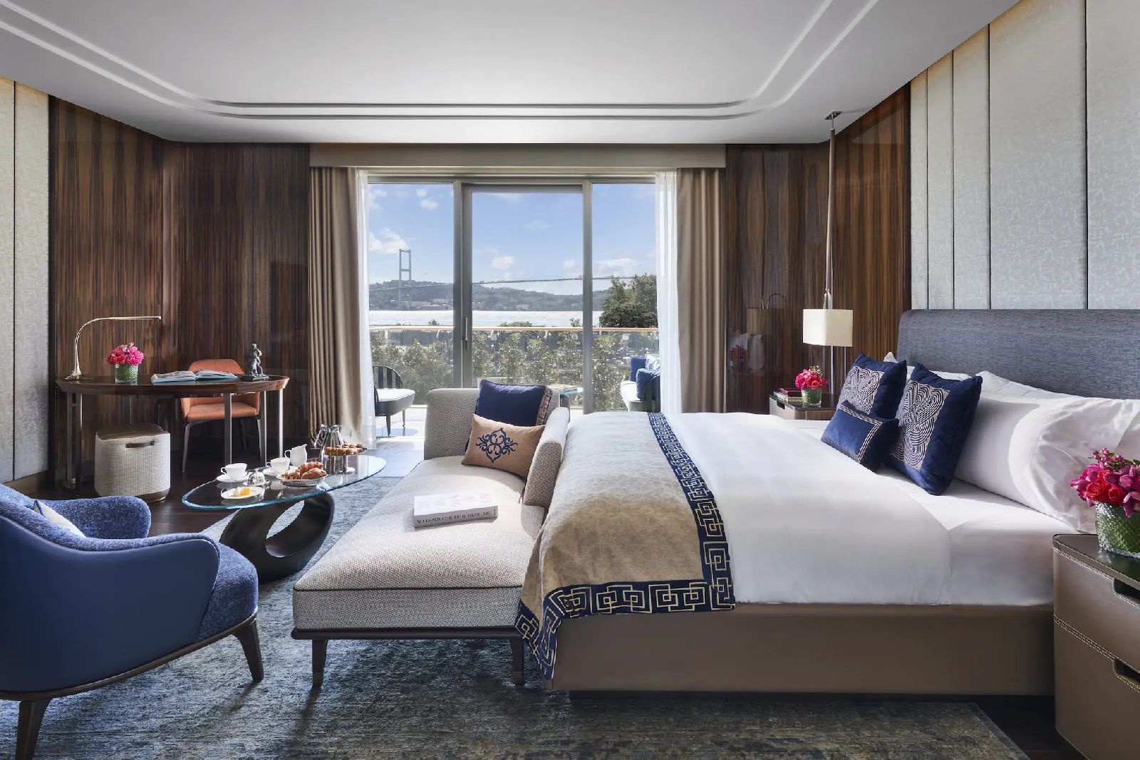 Guest room at the Mandarin Oriental Bosphorus Istanbul