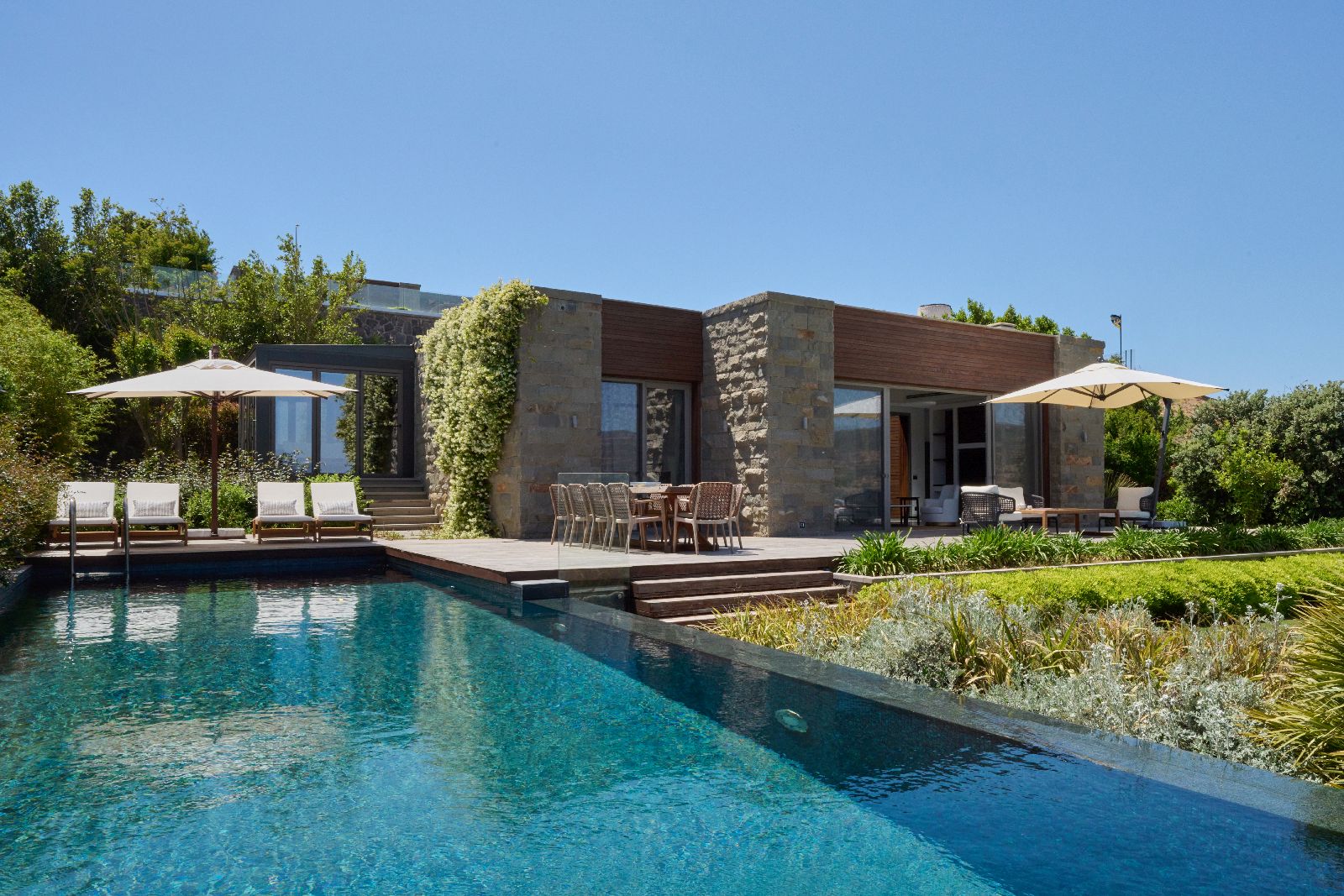 A villa with private pool at the Mett Bodrum hotel in Turkey