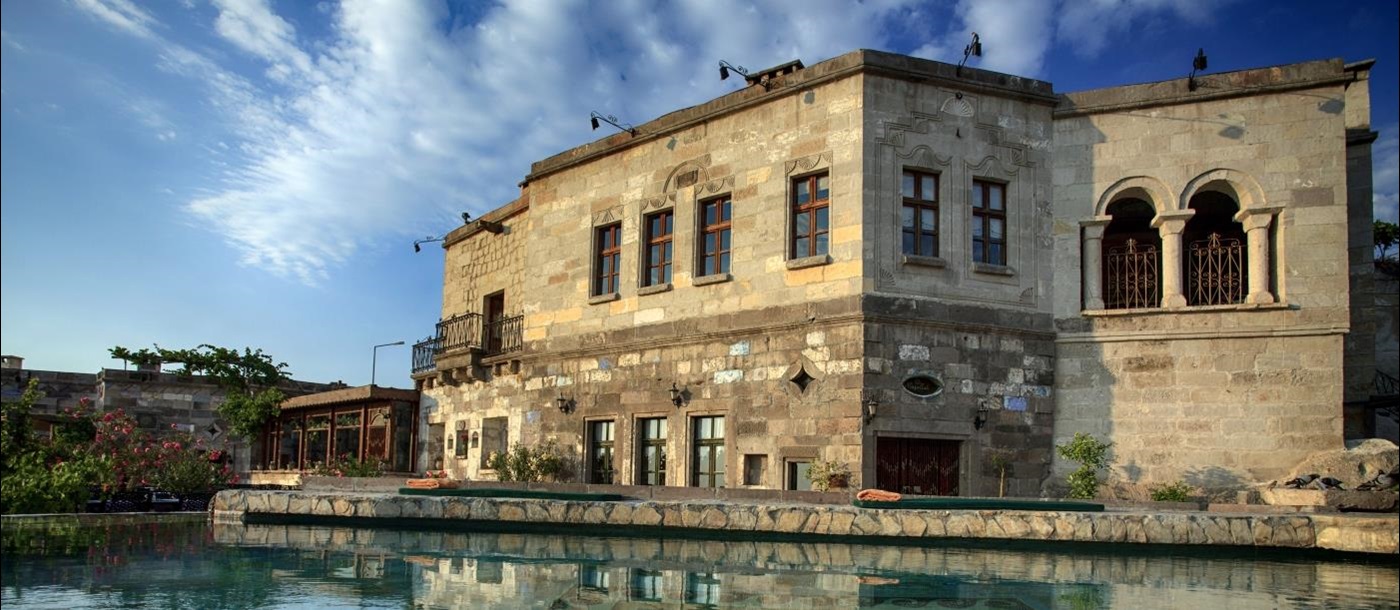 Pool view at Museum Hotel in Cappadocia in Turkey