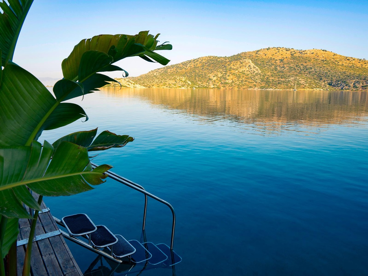Sea access from Sabrina's Haus luxury hotel in Turkey