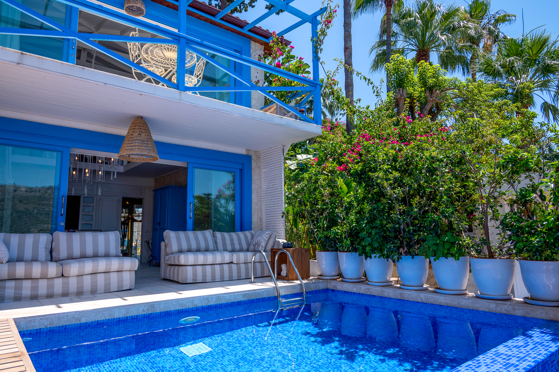 Two storey swimming pool villa at Sabrina's Haus luxury hotel in Turkey