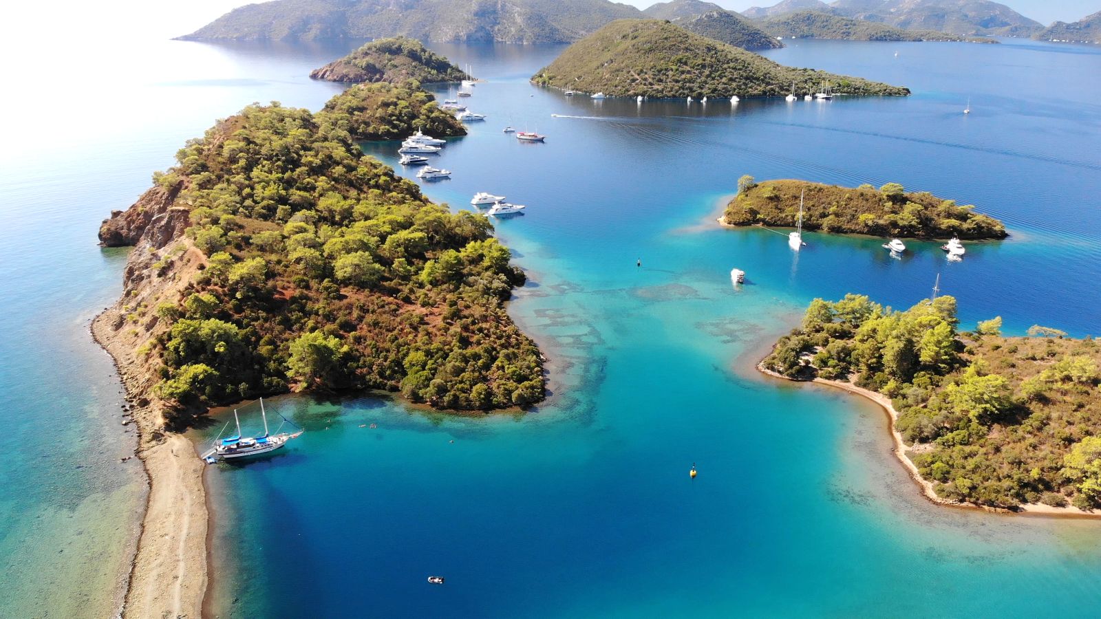 The Paradise Islands of Gocek on the coast of Turkey