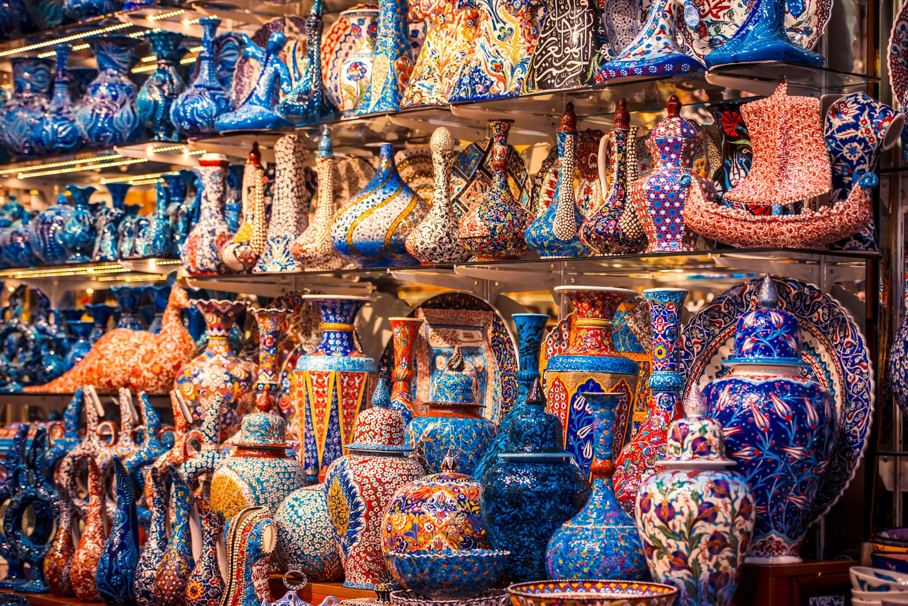 Ceramics on sale in Istanbul's Grand Bazaar