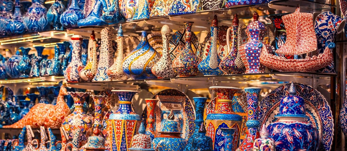 Ceramics on sale in Istanbul's Grand Bazaar