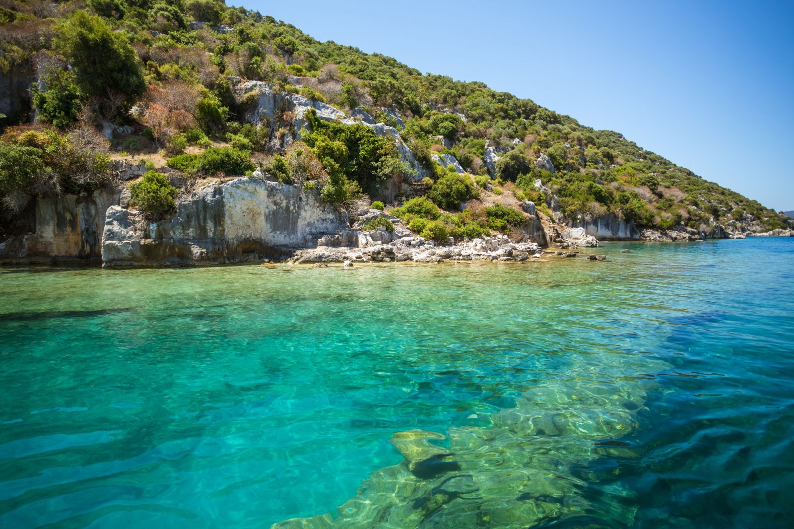 Underwater ruins of Simena in Kekova Turkey