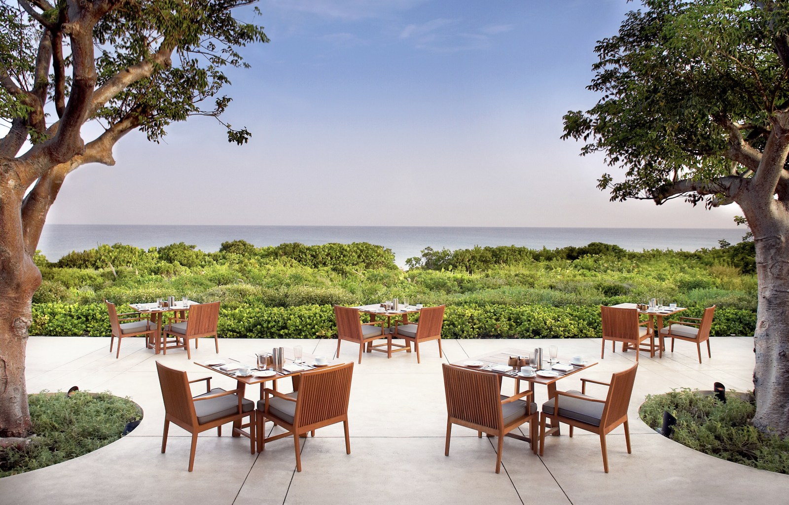 The dining terrace of Amanyara, Turks and Caicos Islands