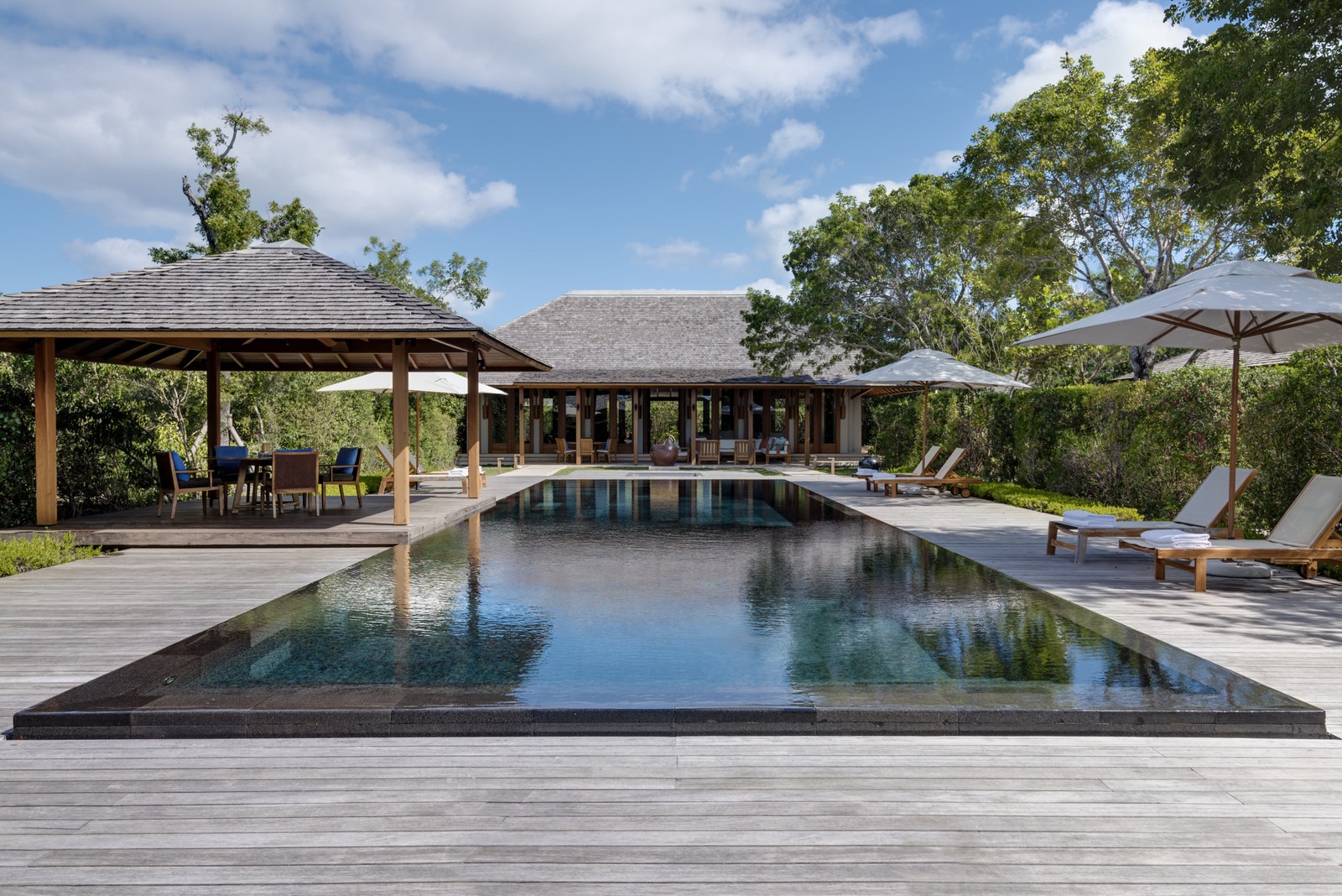 Swimming pool of a private pilla at Amanyara, Turks and Caicos Islands