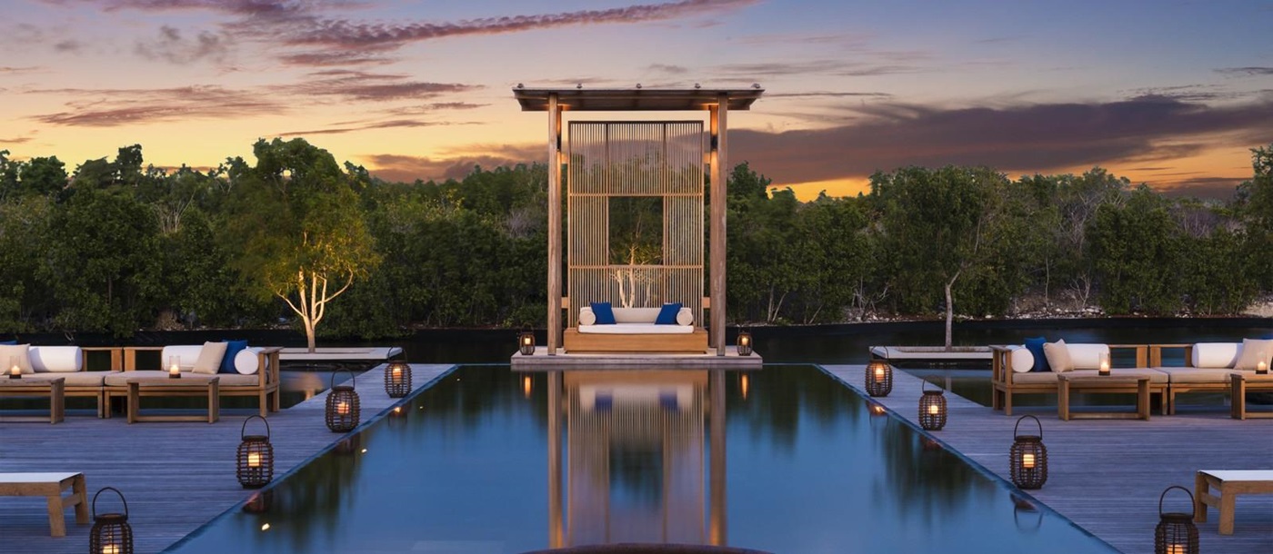 Swimming pool and deck of the Tranquility Villa at Amanyara, Turks and Caicos Islands