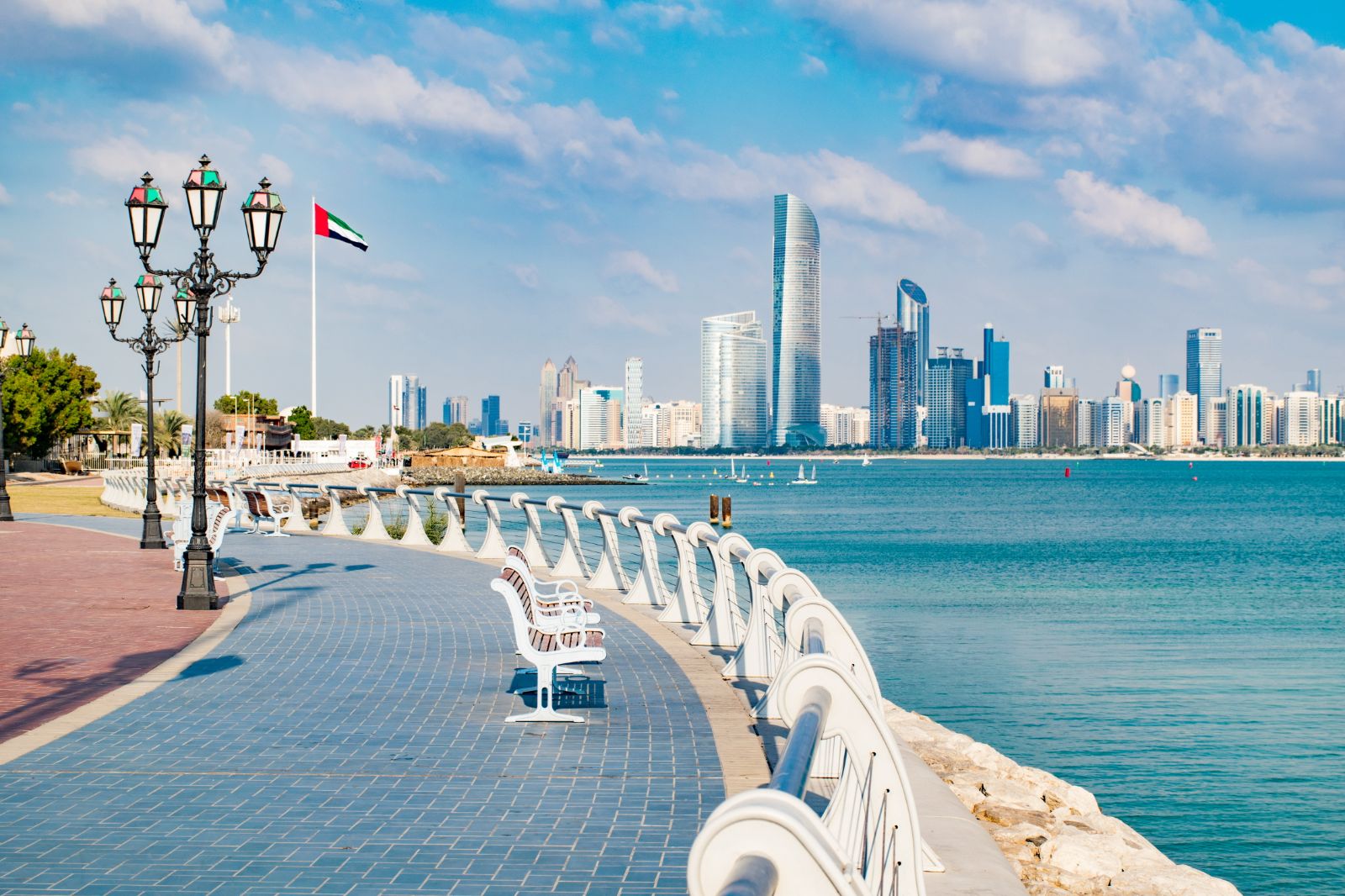 Corniche road in Abu Dhabi