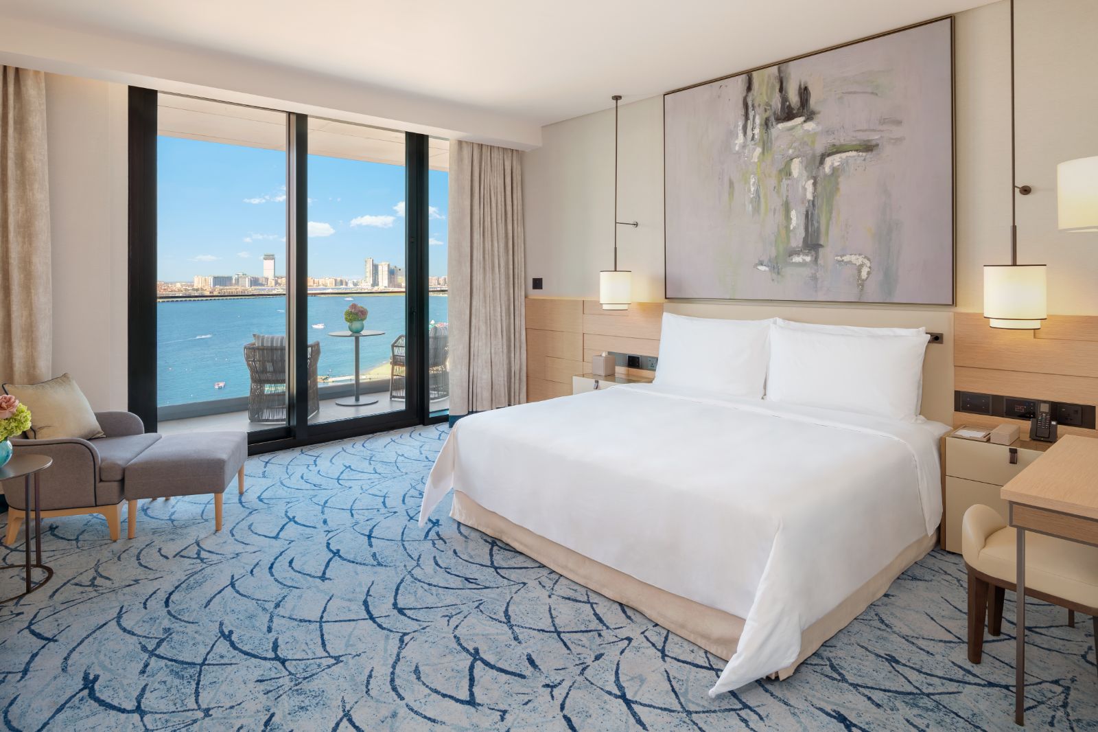 Bedroom of a Presidential Suite at luxury resort Address in Dubai