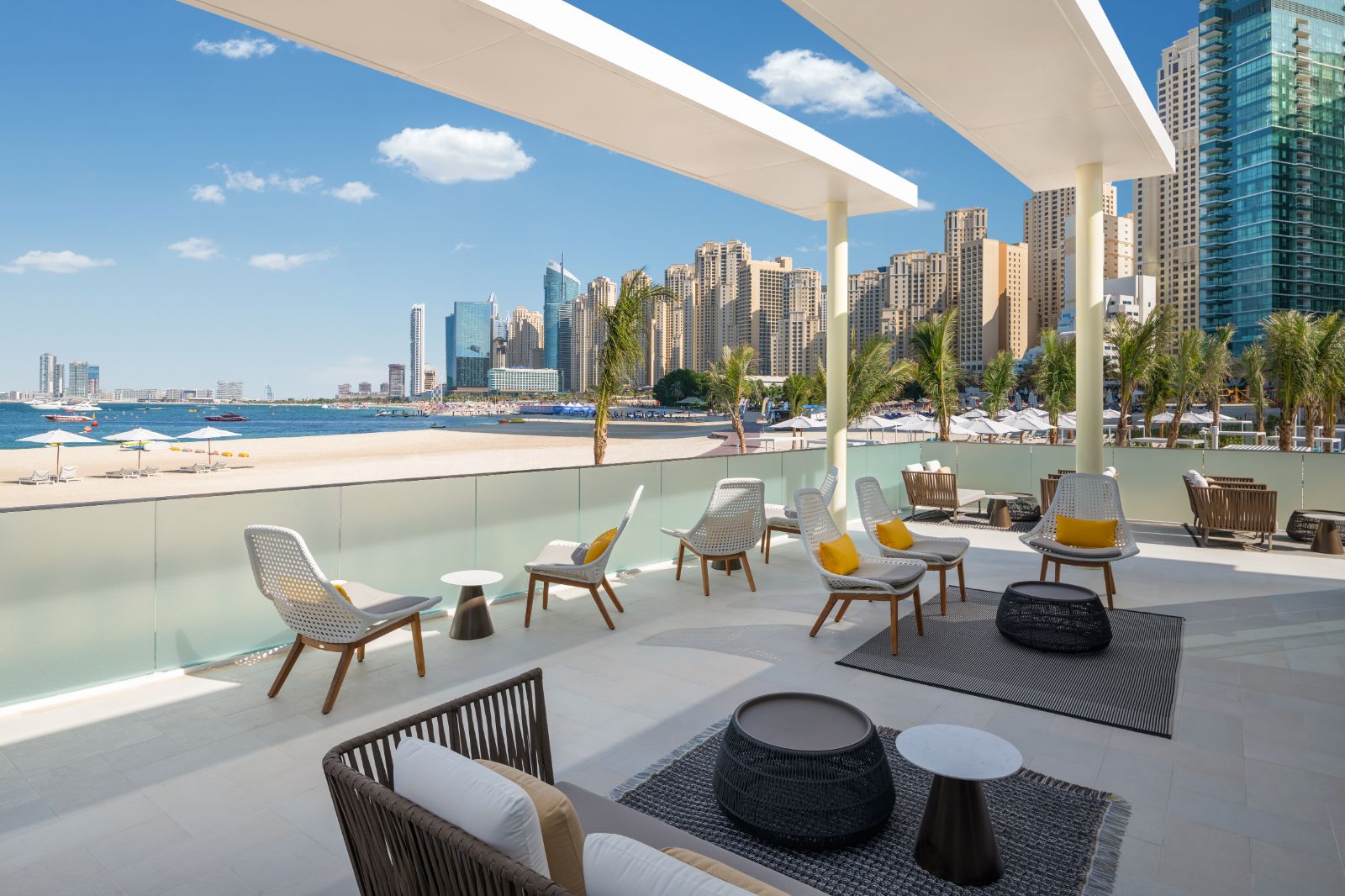 Beachside bar at luxury resort Address in Dubai