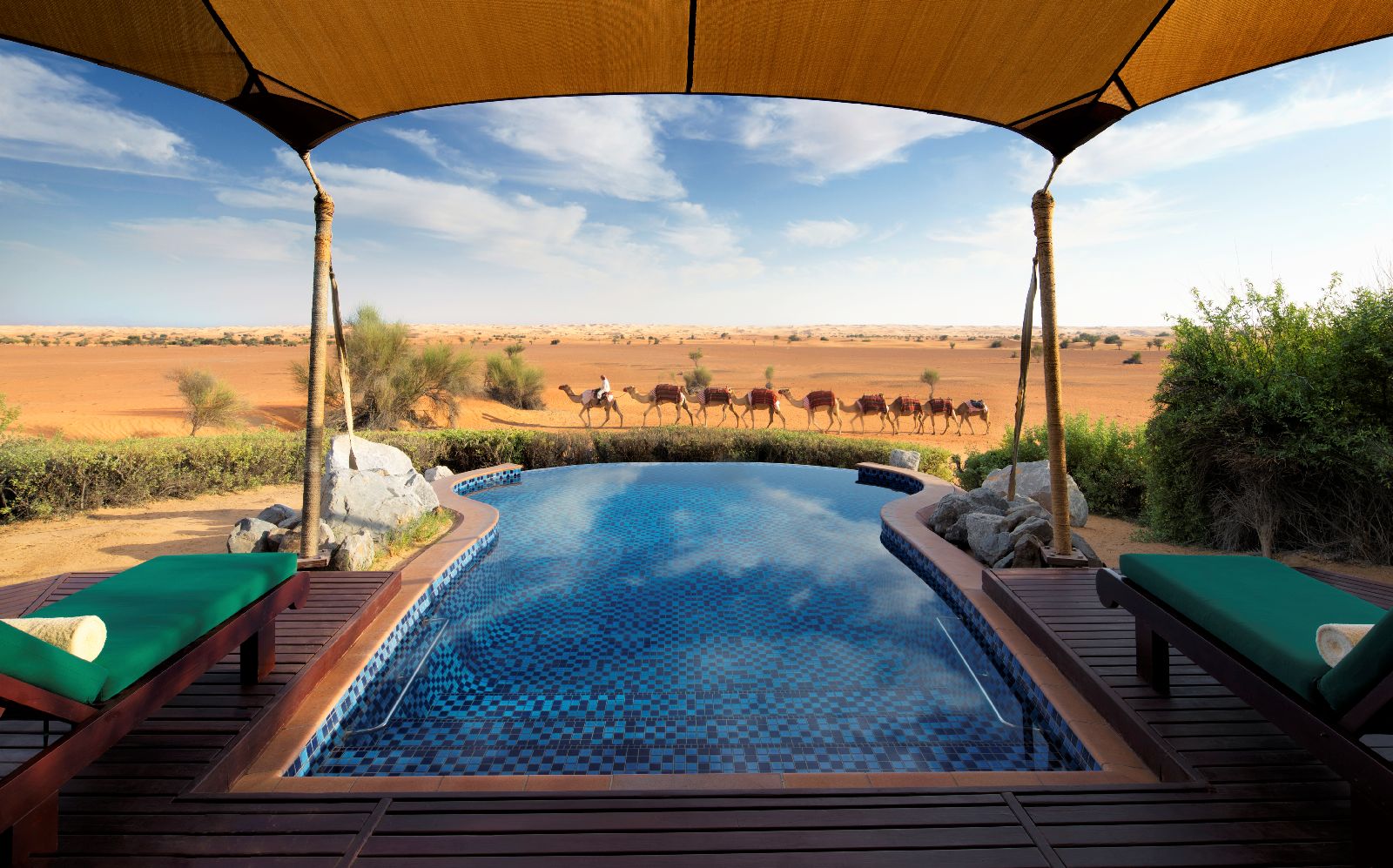 Private pool and terrace at Al Maha A Luxury Collection Desert Resort & Spa in Dubai
