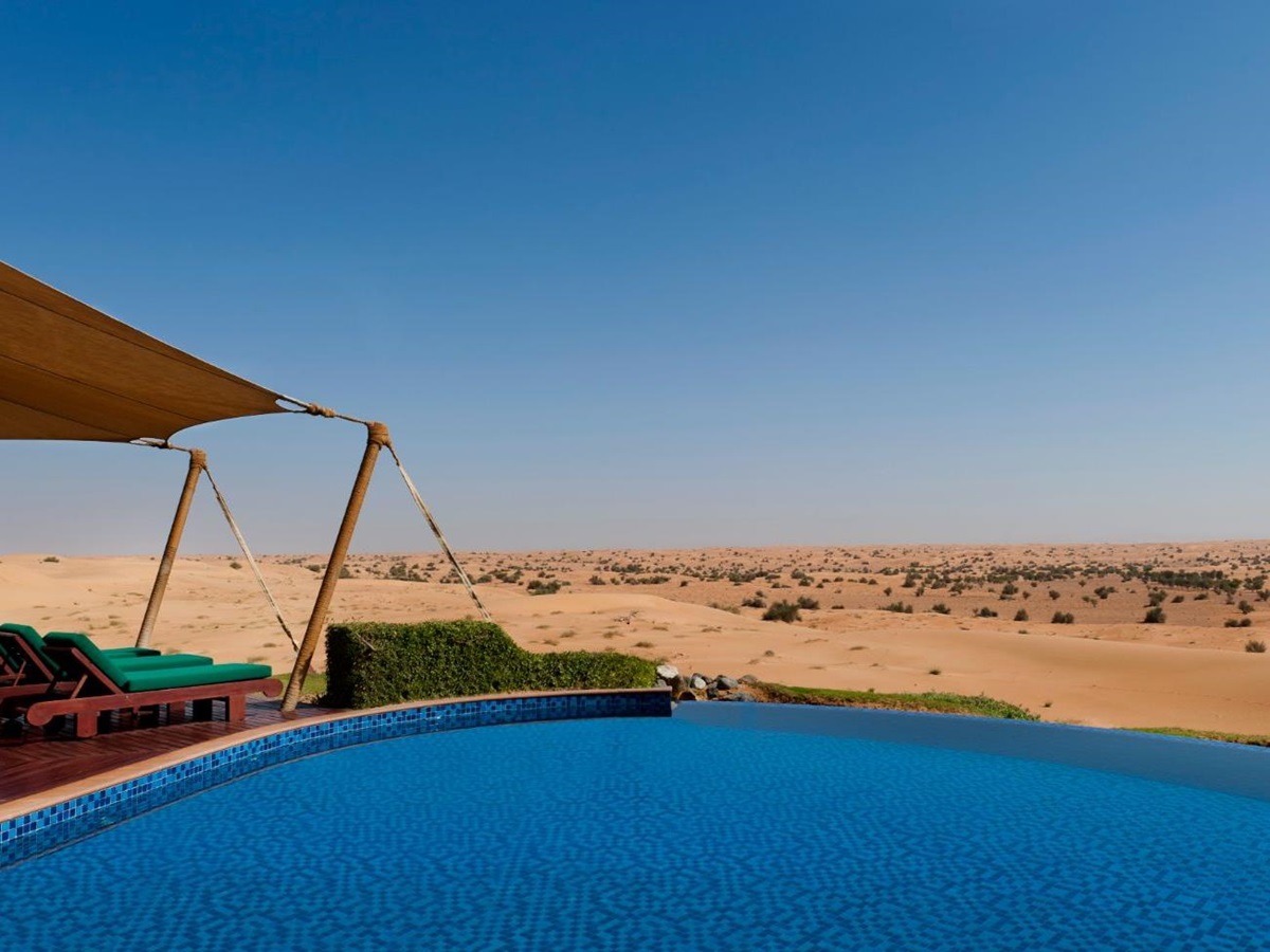 Pool and views at Al Maha A Luxury Collection Desert Resort & Spa in Dubai