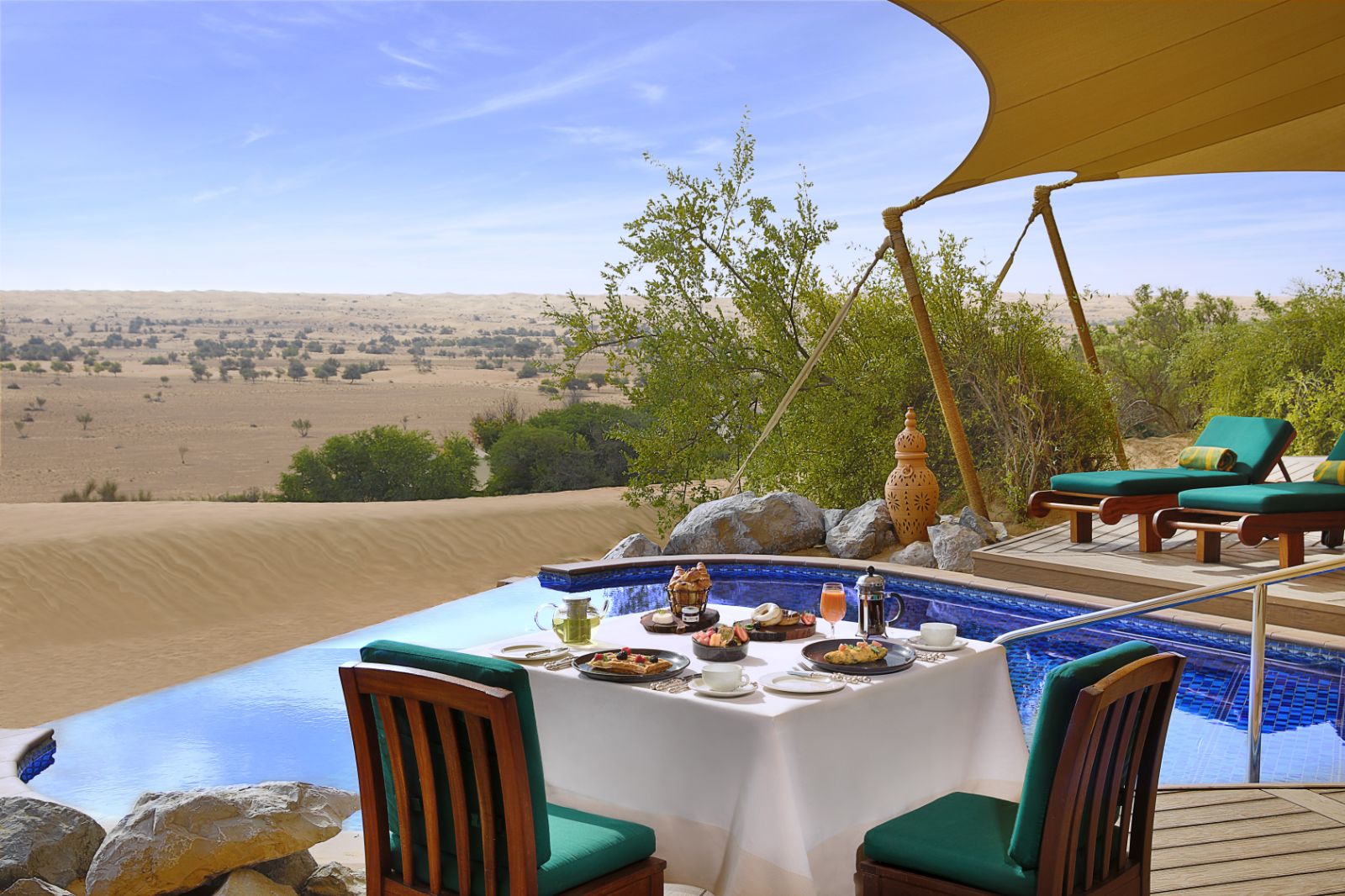 Suite dining at Al Maha A Luxury Collection Desert Resort & Spa in Dubai