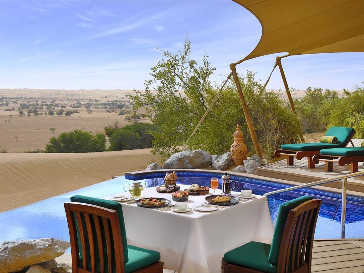 Suite dining at Al Maha A Luxury Collection Desert Resort & Spa in Dubai