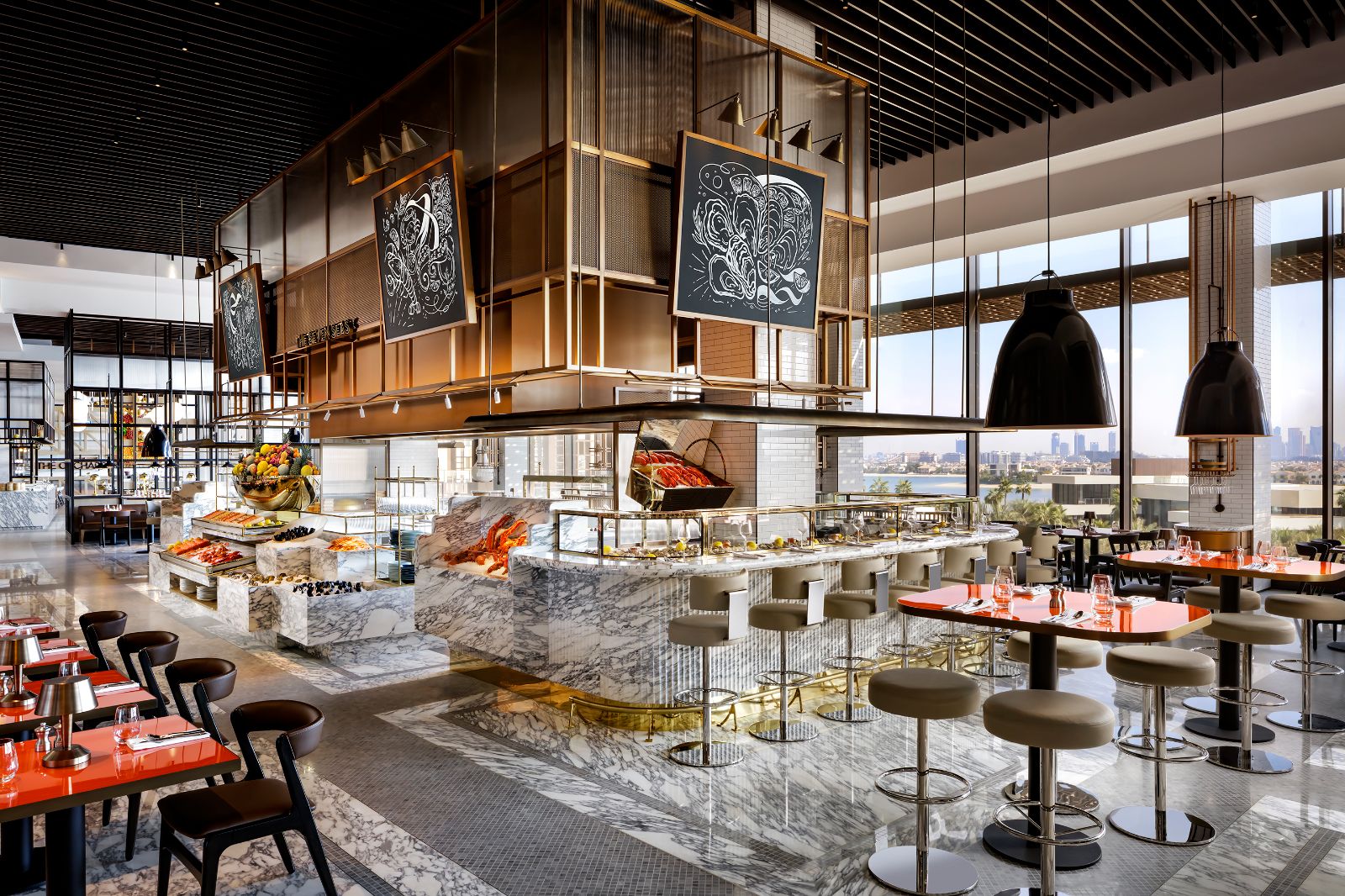 Fish bar at Atlantis The Royal on the Palm Jumeirah in Dubai