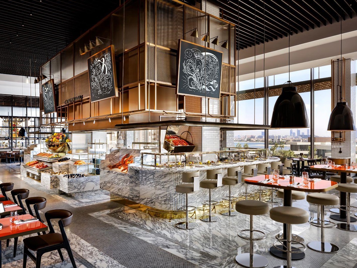 Fish bar at Atlantis The Royal on the Palm Jumeirah in Dubai