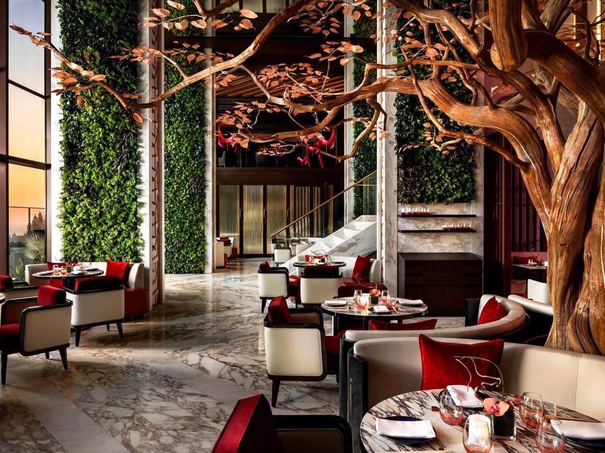 LingLing restaurant seating at Atlantis The Royal on the Palm Jumeirah in Dubai